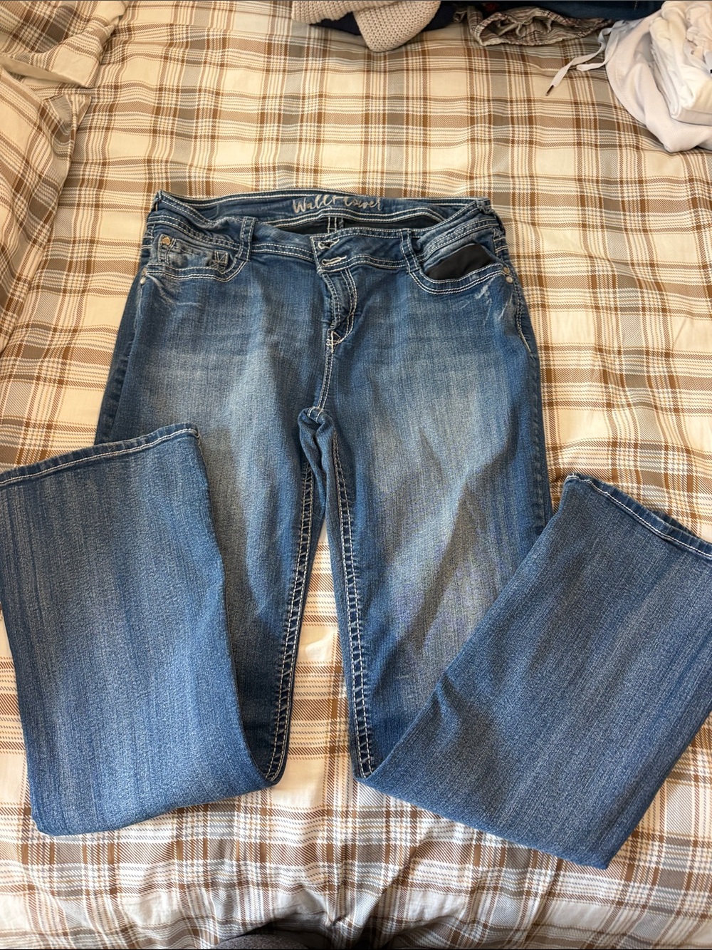 Wallflower Medium Wash Bootcut Jeans - Blue